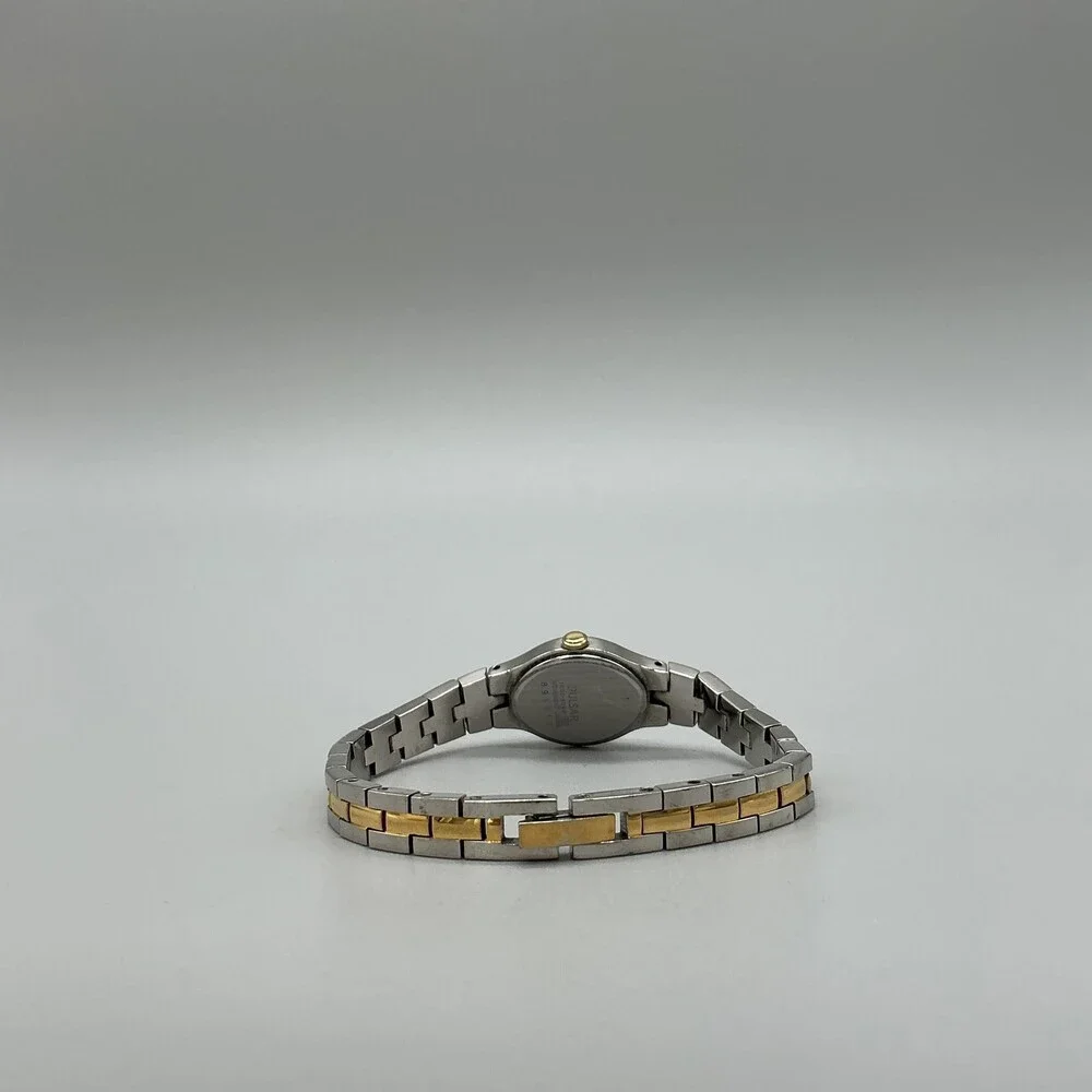 Pulsar Womens Watch 17mm Two Tone Stainless 1N01-X098 New Battery 6.75